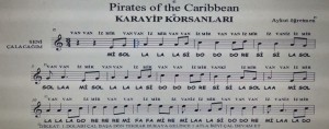 Karayip Korsanları notaları